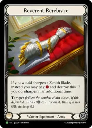 Reverent Rerebrace - JDG074 — Flesh and Blood: Promo Cards