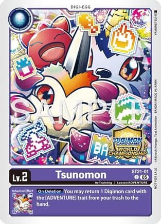 Tsunomon (World Championship 26–27 Regionals Season 2) — Digimon Card Game card