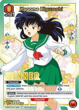 Kagome Higurashi (Winner) — Union Arena Promotion Cards