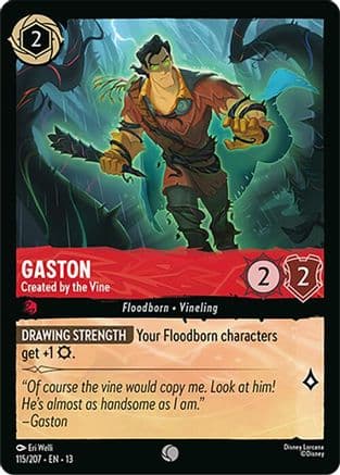 Gaston - Created by the Vine — Attack of the Vine! Disney Lorcana card by Eri Welli