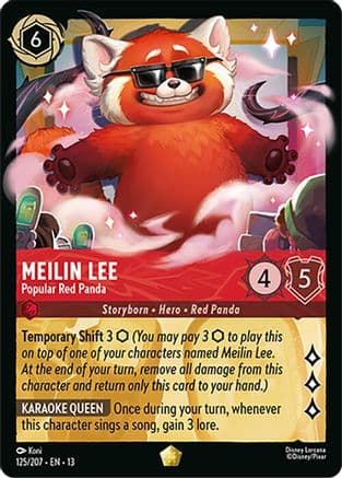 Meilin Lee - Popular Red Panda — Attack of the Vine! Disney Lorcana card by Koni