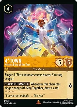 4*Town - Hottest Band of the Year — Attack of the Vine! Disney Lorcana card by Koni
