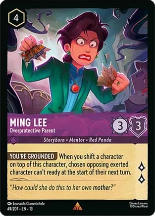 Ming Lee - Overprotective Parent — Attack of the Vine! Disney Lorcana card by Leonardo Giammichele