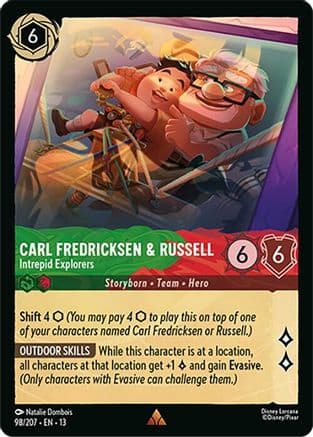 Carl Fredricksen & Russell - Intrepid Explorers — Attack of the Vine! Disney Lorcana card by Natalie Dombois