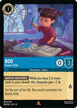 Boo - Human Child — Attack of the Vine! Disney Lorcana card by Eri Welli