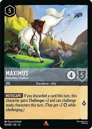 Maximus - Relentless Stallion — Attack of the Vine! Disney Lorcana card by Therese Vildefall
