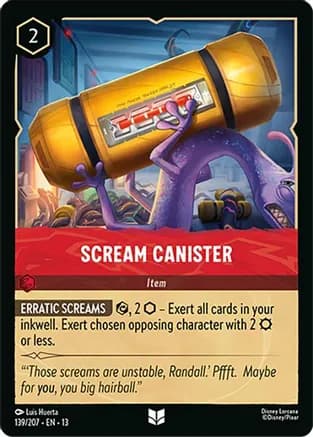 Scream Canister — Attack of the Vine! Disney Lorcana card by Luis Huerta