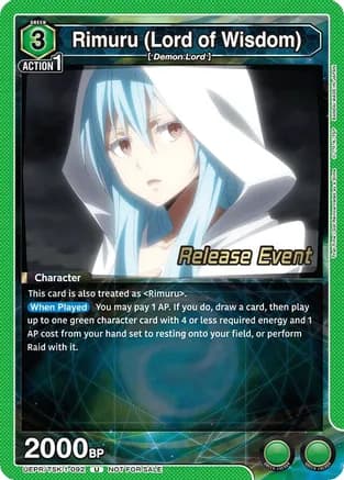 Rimuru (Lord of Wisdom) — UE20BT: That Time I Got Reincarnated as a Slime Release Event Cards