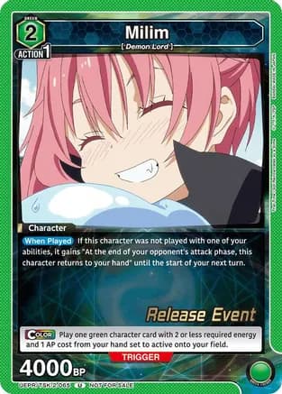 Milim (065) — UE20BT: That Time I Got Reincarnated as a Slime Release Event Cards