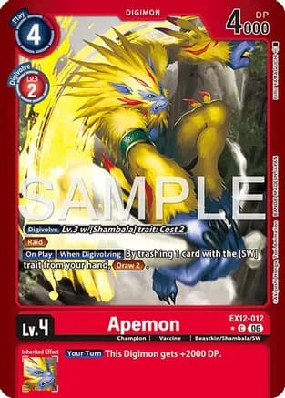 Apemon (Limited Foil) — Digital World Shambala