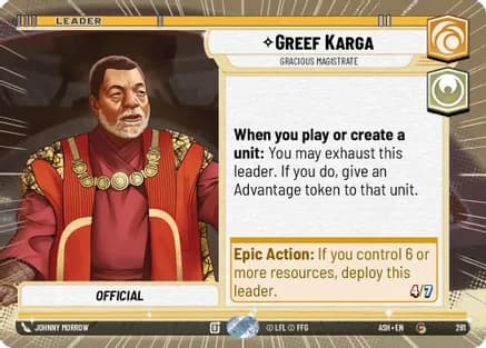Greef Karga - Gracious Magistrate (Hyperspace) — Ashes of the Empire
