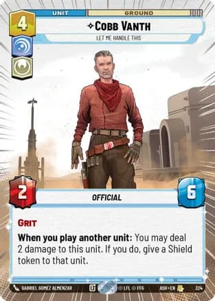 Cobb Vanth - Let Me Handle This (Hyperspace) — Ashes of the Empire Star Wars: Unlimited card by Gabriel Gómez Almerón