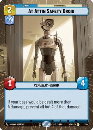 At Attin Safety Droid (Hyperspace) — Ashes of the Empire Star Wars: Unlimited card by Johnny Morrow