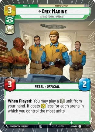 Crix Madine - Strike Team Strategist (Hyperspace) — Ashes of the Empire