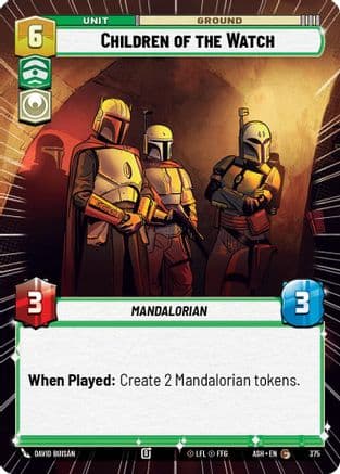 Children of the Watch (Hyperspace) — Ashes of the Empire Star Wars: Unlimited card by David Buisán
