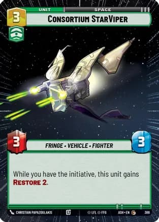 Consortium StarViper (Hyperspace) — Ashes of the Empire Star Wars: Unlimited card by Christian Pappalardo