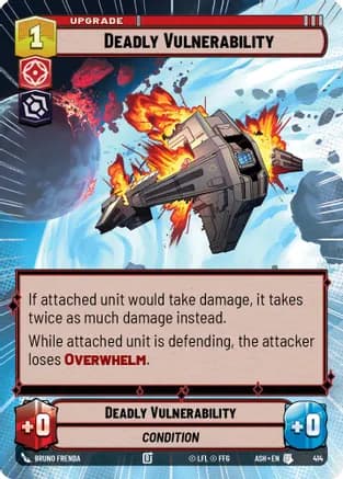 Deadly Vulnerability (Hyperspace) — Ashes of the Empire Star Wars: Unlimited card by Greyscale Preyers
