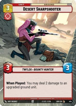 Desert Sharpshooter (Hyperspace) — Ashes of the Empire Star Wars: Unlimited card by Joey Vazquez