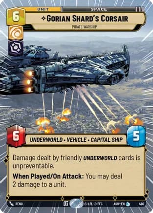 Gorian Shard's Corsair - Pirate Warship (Hyperspace) — Ashes of the Empire