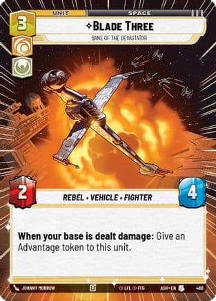 Blade Three - Bane of the Devastator (Hyperspace) — Ashes of the Empire Star Wars: Unlimited card by Johnny Morrow