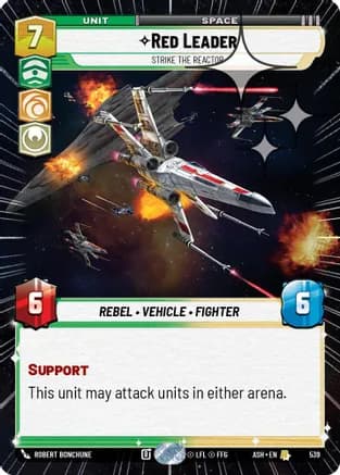 Red Leader - Strike the Reactor (Hyperspace Foil) — Ashes of the Empire