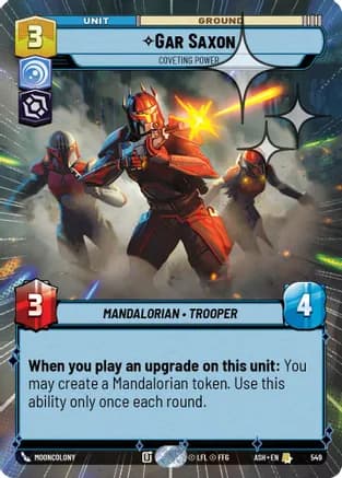Gar Saxon - Coveting Power (Hyperspace Foil) — Ashes of the Empire