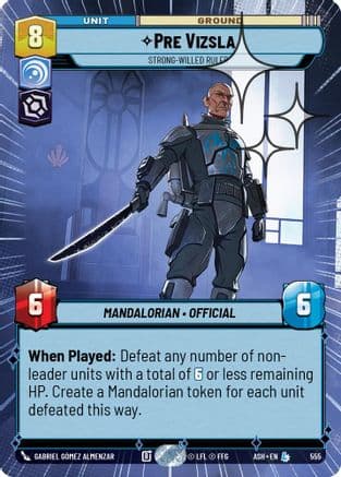 Pre Vizsla - Strong-Willed Ruler (Hyperspace Foil) — Ashes of the Empire