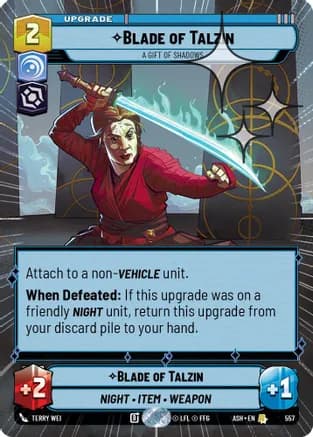Blade of Talzin - A Gift of Shadows (Hyperspace Foil) — Ashes of the Empire