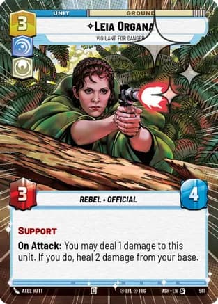 Leia Organa - Vigilant for Danger (Hyperspace Foil) — Ashes of the Empire