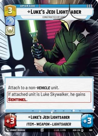Luke's Jedi Lightsaber - Constructed by Hand (Hyperspace Foil) — Ashes of the Empire