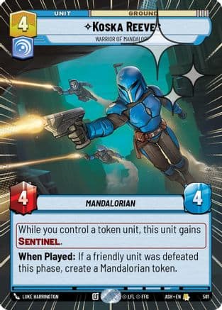 Koska Reeves - Warrior of Mandalore (Hyperspace Foil) — Ashes of the Empire