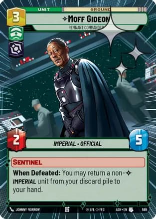Moff Gideon - Remnant Commander (Hyperspace Foil) — Ashes of the Empire