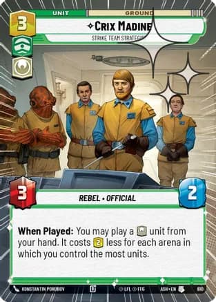 Crix Madine - Strike Team Strategist (Hyperspace Foil) — Ashes of the Empire