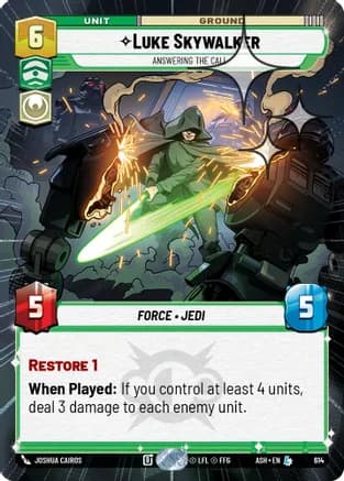 Luke Skywalker - Answering the Call (Hyperspace Foil) — Ashes of the Empire