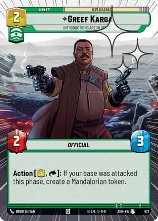 Greef Karga - Introductions are in Order (Hyperspace Foil) — Ashes of the Empire