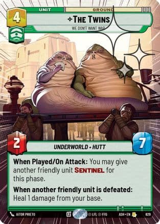 The Twins - We Don't Want War (Hyperspace Foil) — Ashes of the Empire