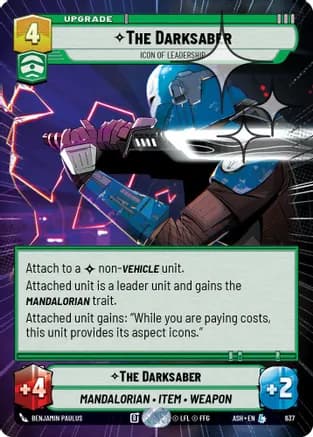 The Darksaber - Icon of Leadership (Hyperspace Foil) — Ashes of the Empire