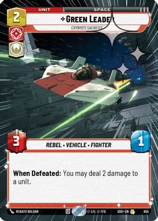 Green Leader - Crynyd's Sacrifice (Hyperspace Foil) — Ashes of the Empire