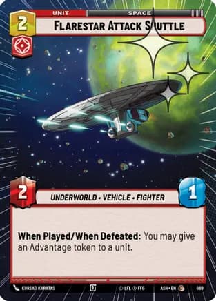 Flarestar Attack Shuttle (Hyperspace Foil) — Ashes of the Empire