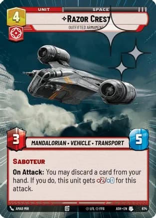 Razor Crest - Outfitted Armament (Hyperspace Foil) — Ashes of the Empire