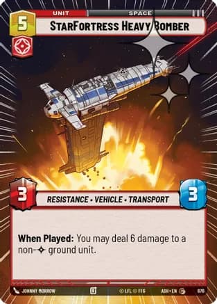 StarFortress Heavy Bomber (Hyperspace Foil) — Ashes of the Empire