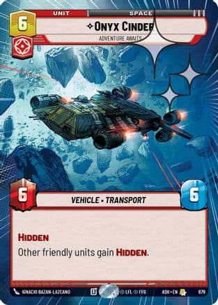 Onyx Cinder - Adventure Awaits (Hyperspace Foil) — Ashes of the Empire