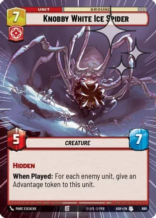 Knobby White Ice Spider (Hyperspace Foil) — Ashes of the Empire