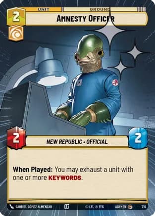 Amnesty Officer (Hyperspace Foil) — Ashes of the Empire