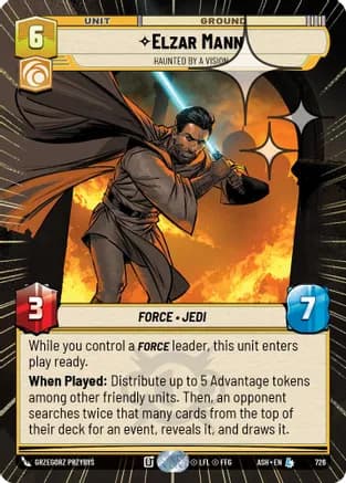 Elzar Mann - Haunted by a Vision (Hyperspace Foil) — Ashes of the Empire