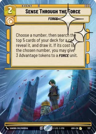Sense Through the Force (Hyperspace Foil) — Ashes of the Empire
