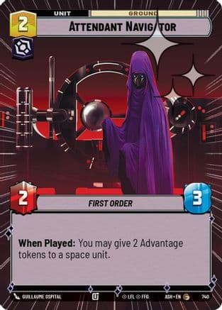 Attendant Navigator (Hyperspace Foil) — Ashes of the Empire Star Wars: Unlimited card by Guillaume Ducos