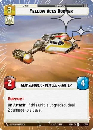 Yellow Aces Bomber (Hyperspace Foil) — Ashes of the Empire