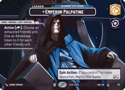 Emperor Palpatine - According to My Design (Showcase) — Ashes of the Empire