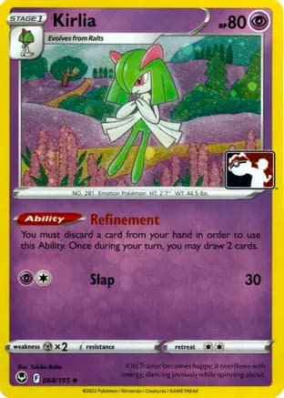 Kirlia - 068/195 (Cosmos Holo) — Prize Pack Series Cards
